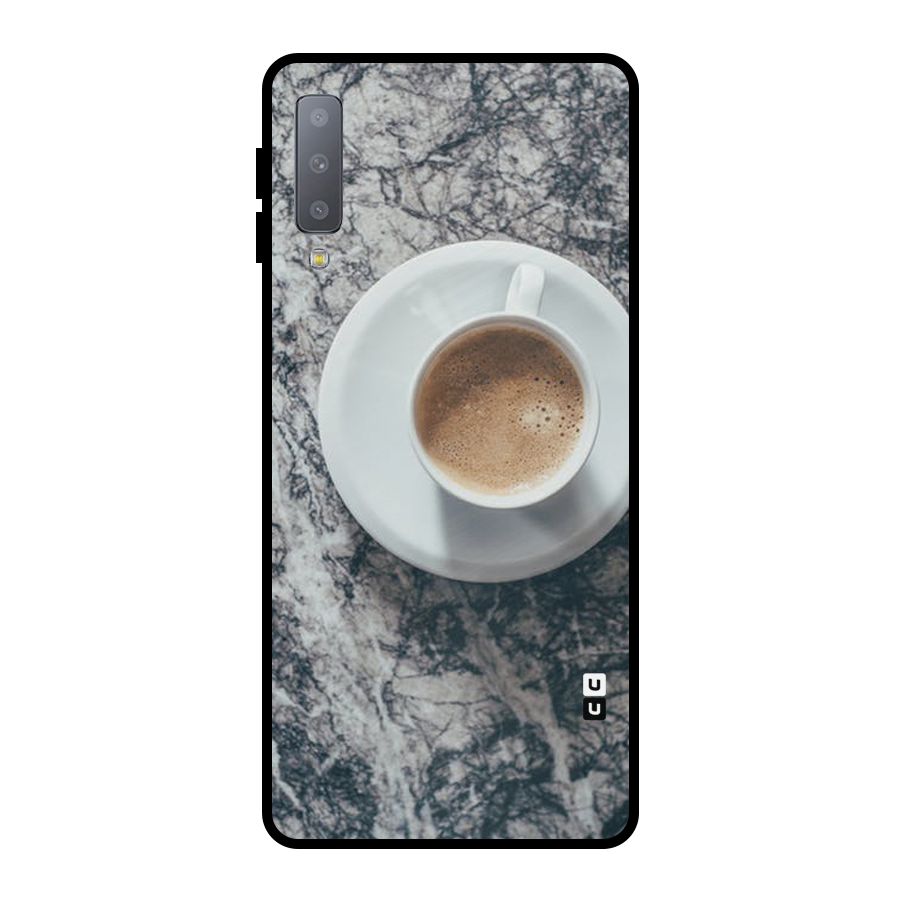 Coffee On Marble Metal Back Case for Galaxy A7 (2018)