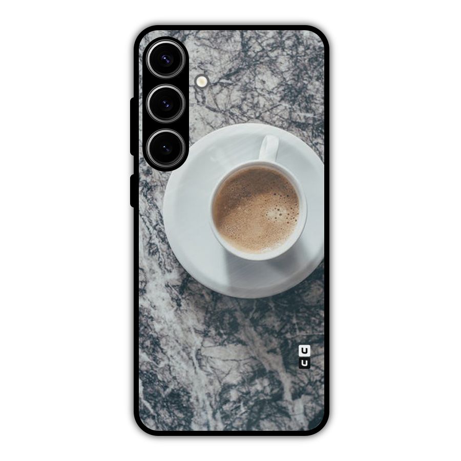 Coffee On Marble Metal Back Case for Galaxy S24 Plus
