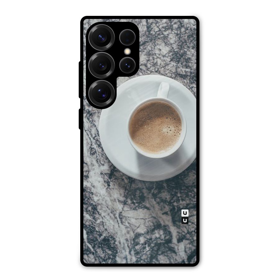 Coffee On Marble Metal Back Case for Galaxy S25 Ultra