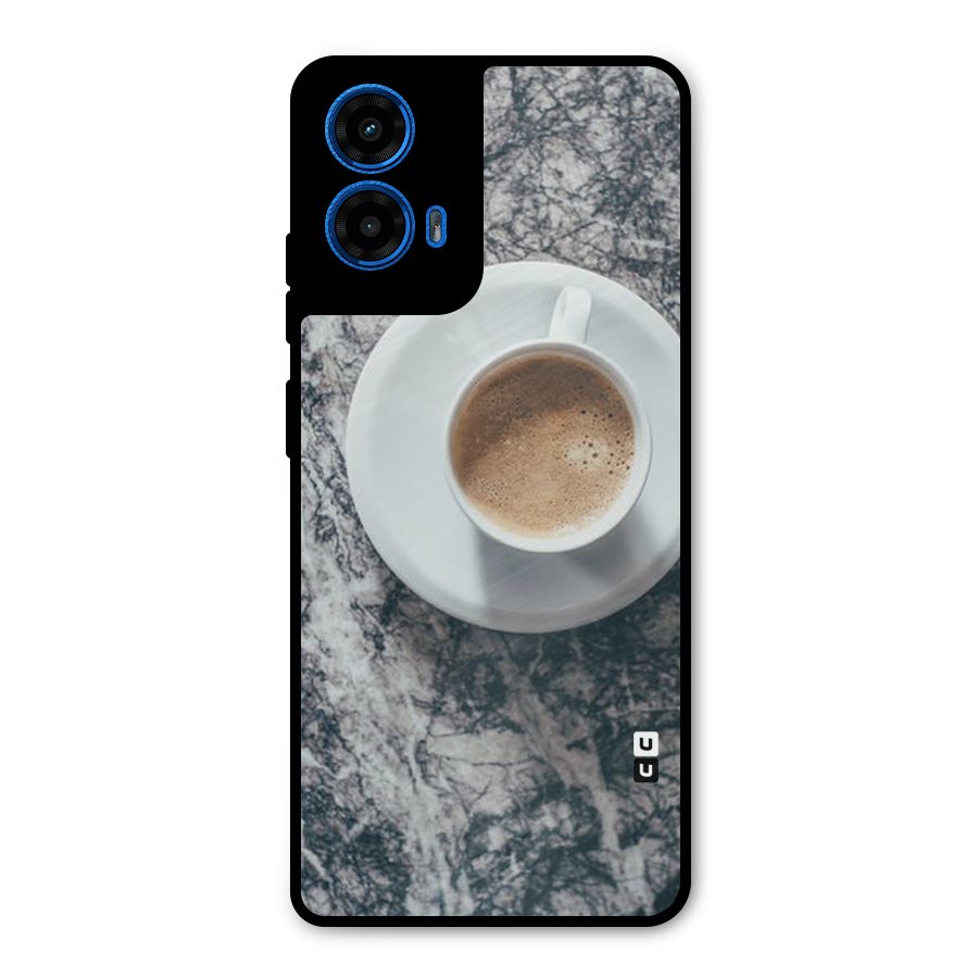 Coffee On Marble Metal Back Case for Moto G45