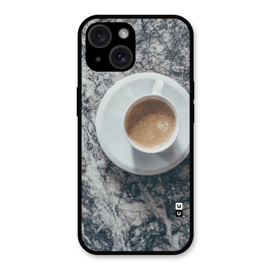 Coffee On Marble Metal Back Case for iPhone 15