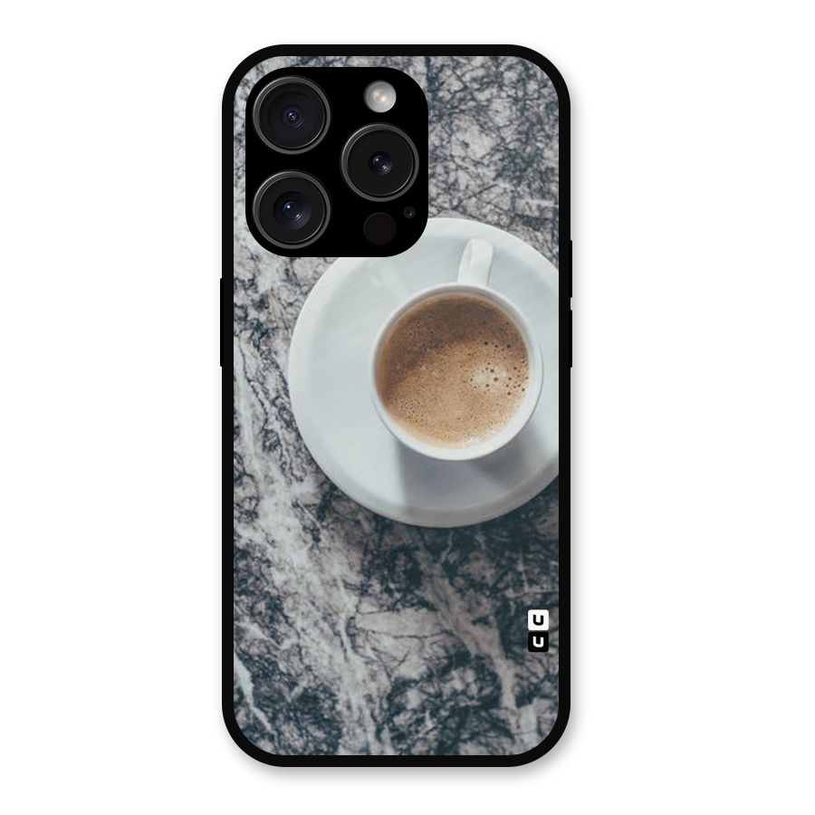 Coffee On Marble Metal Back Case for iPhone 15 Pro