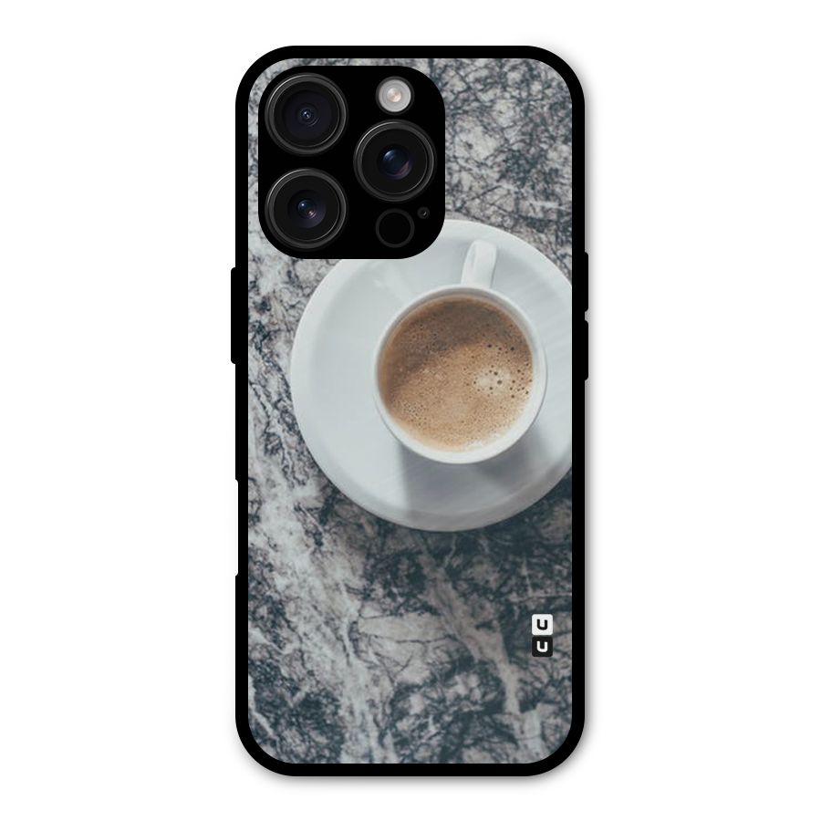 Coffee On Marble Metal Back Case for iPhone 16 Pro