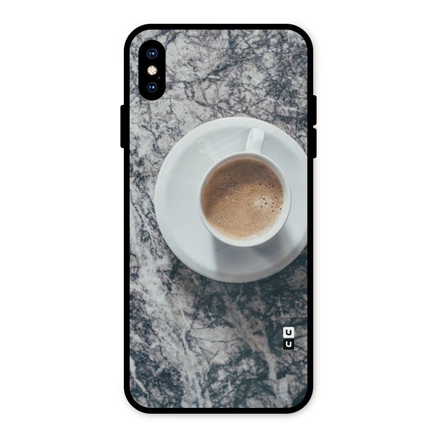 Coffee On Marble Metal Back Case for iPhone XS Max