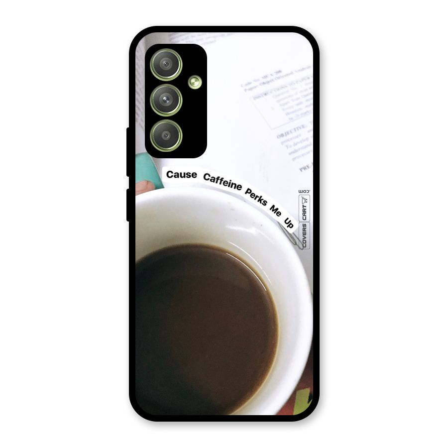 Coffee Perks Glass Back Case for Galaxy A54