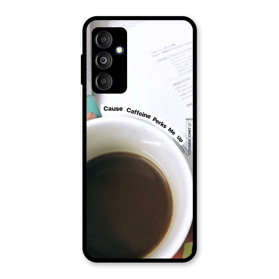 Coffee Perks Glass Back Case for Galaxy M14 5G