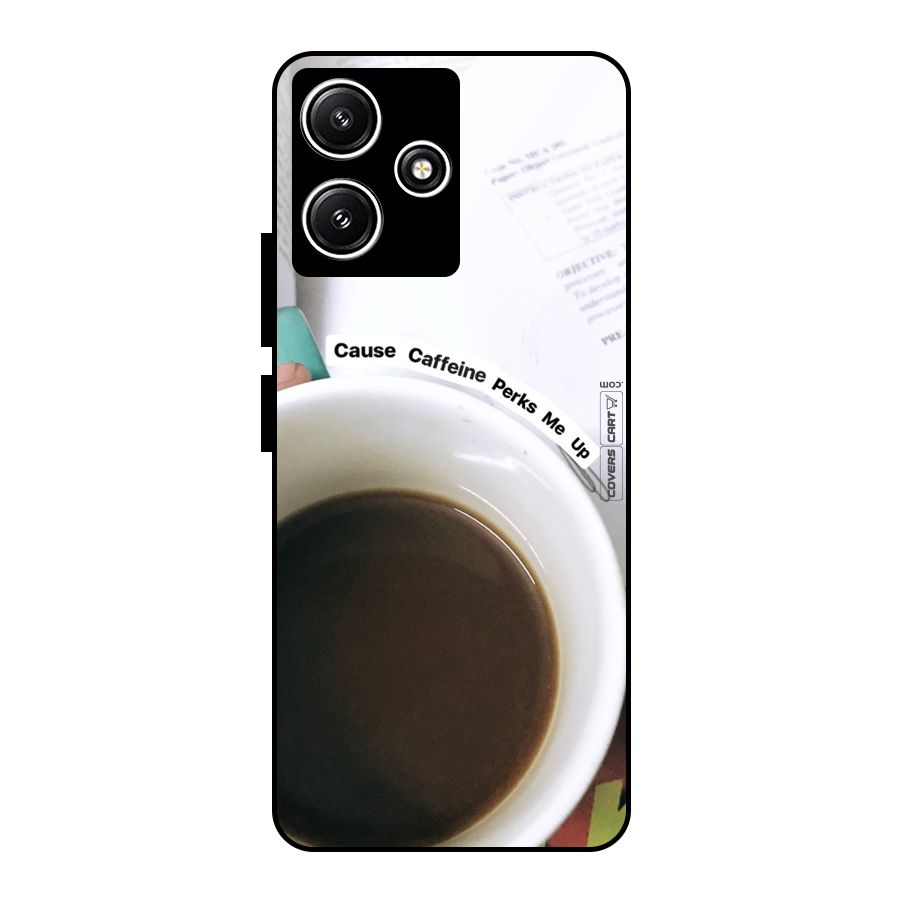 Coffee Perks Glass Back Case for Poco M6 Pro