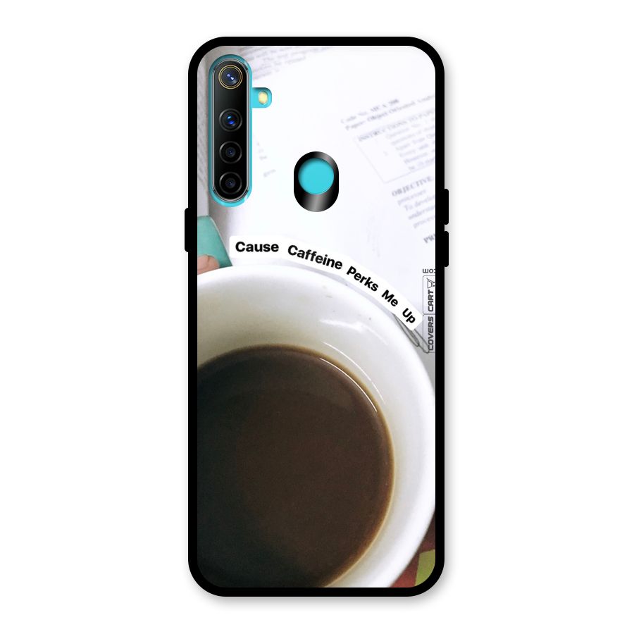 Coffee Perks Glass Back Case for Realme 5