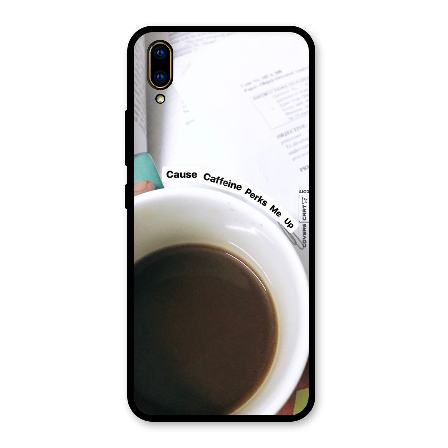 Coffee Perks Glass Back Case for Vivo V11 Pro