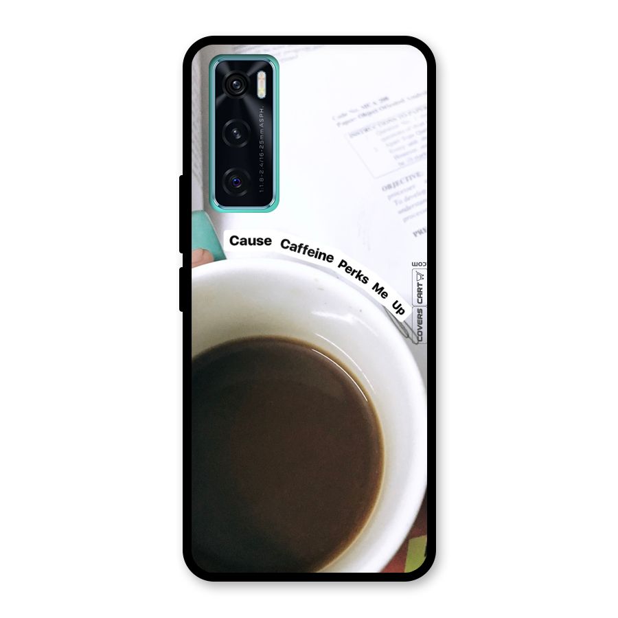 Coffee Perks Glass Back Case for Vivo V20 SE