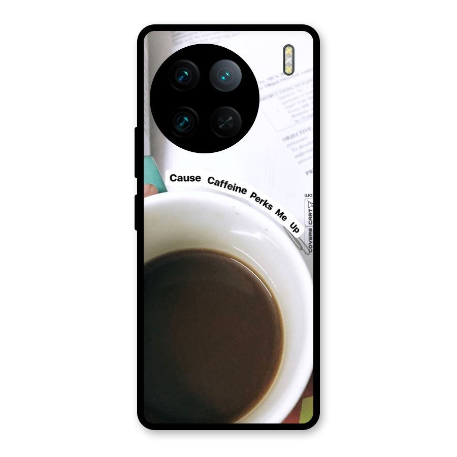 Coffee Perks Glass Back Case for Vivo X90 Pro