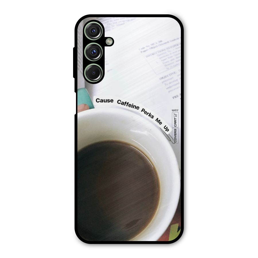 Coffee Perks Metal Back Case for Galaxy F34