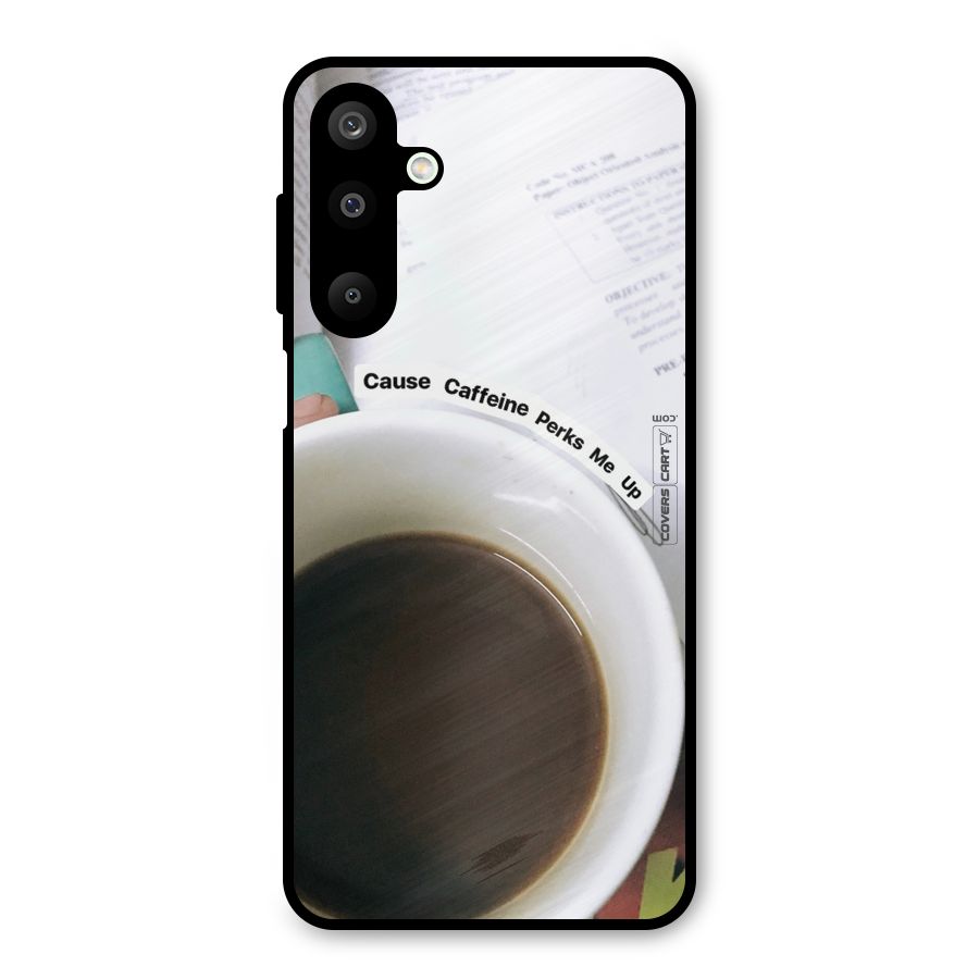 Coffee Perks Metal Back Case for Galaxy M16