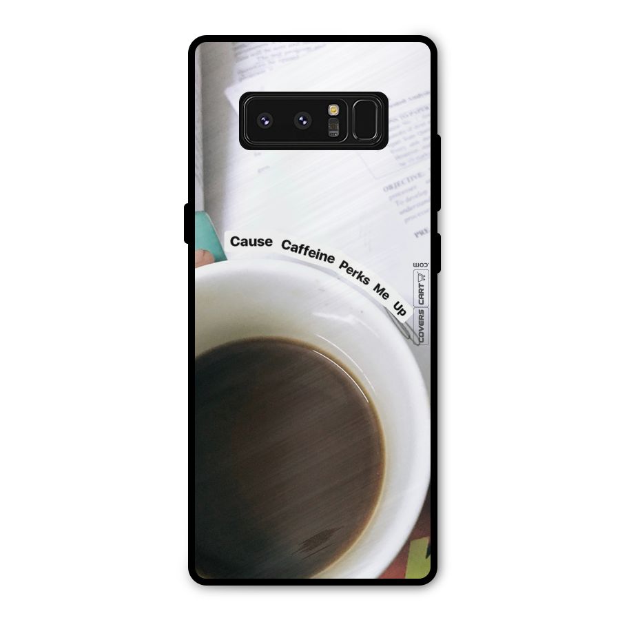 Coffee Perks Metal Back Case for Galaxy Note 8