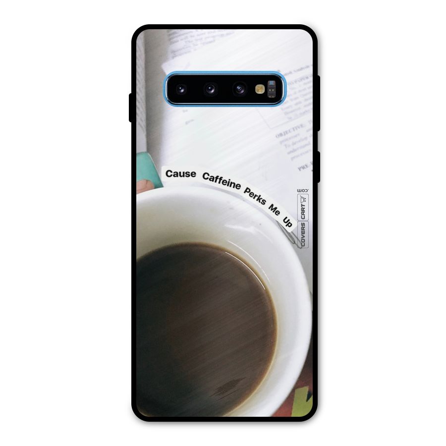 Coffee Perks Metal Back Case for Galaxy S10