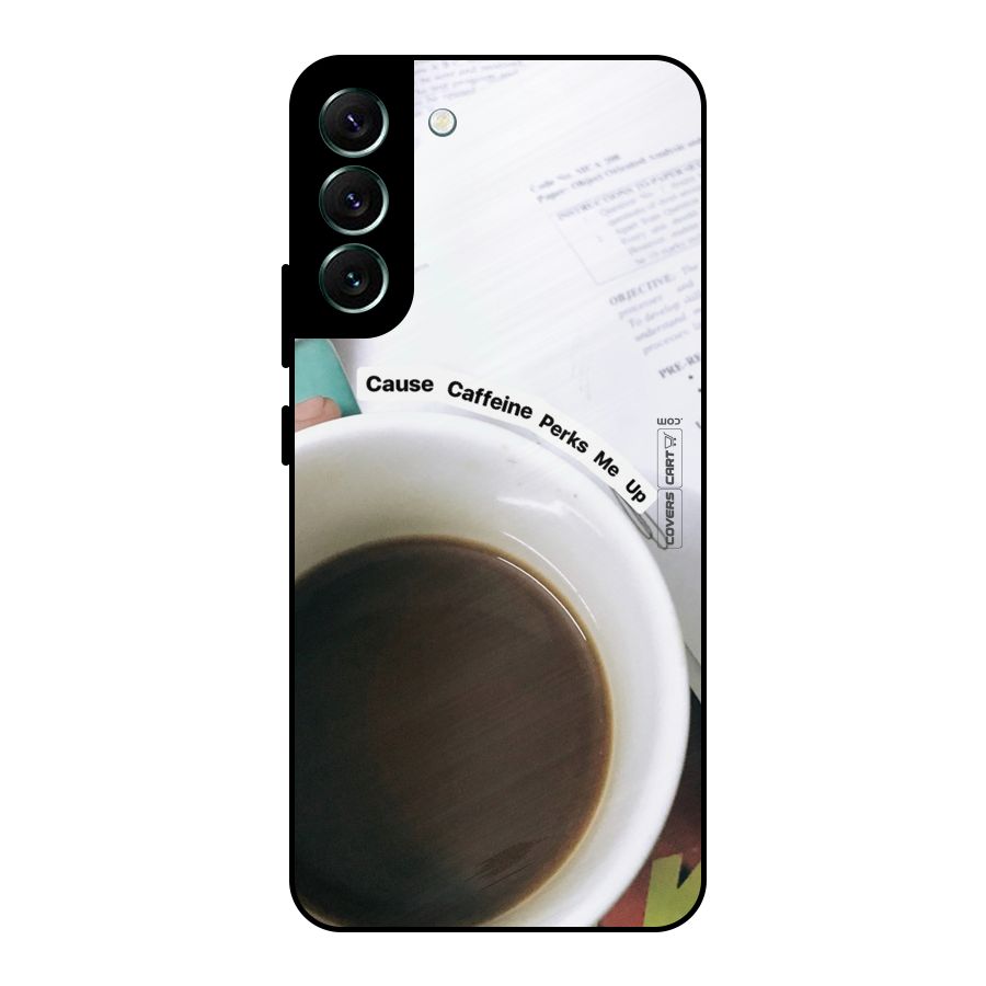 Coffee Perks Metal Back Case for Galaxy S22 Plus 5G