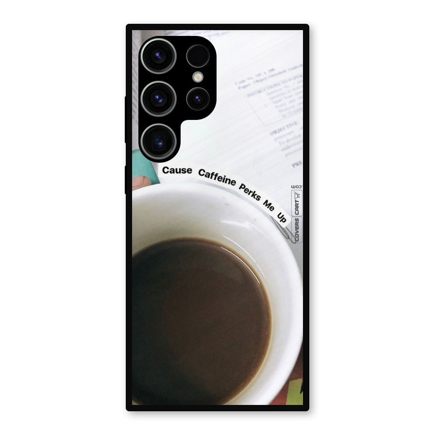 Coffee Perks Metal Back Case for Galaxy S23 Ultra