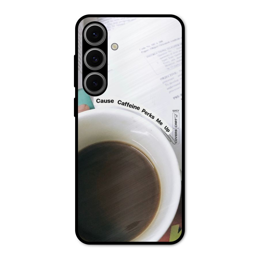 Coffee Perks Metal Back Case for Galaxy S24 FE