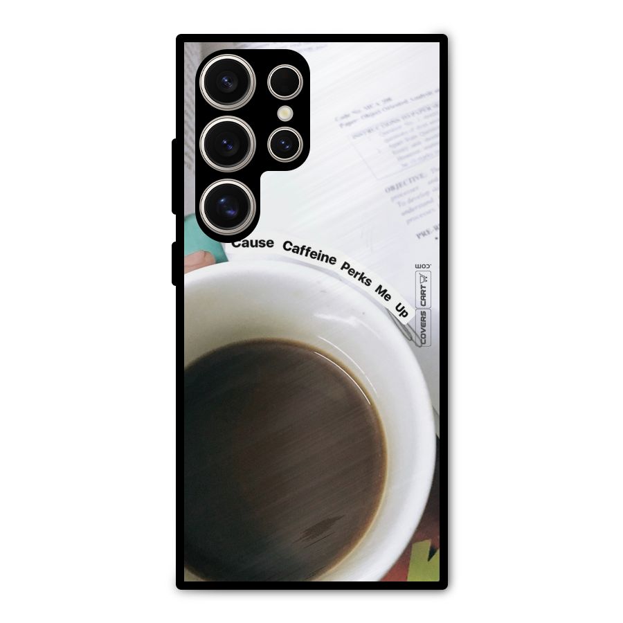 Coffee Perks Metal Back Case for Galaxy S24 Ultra