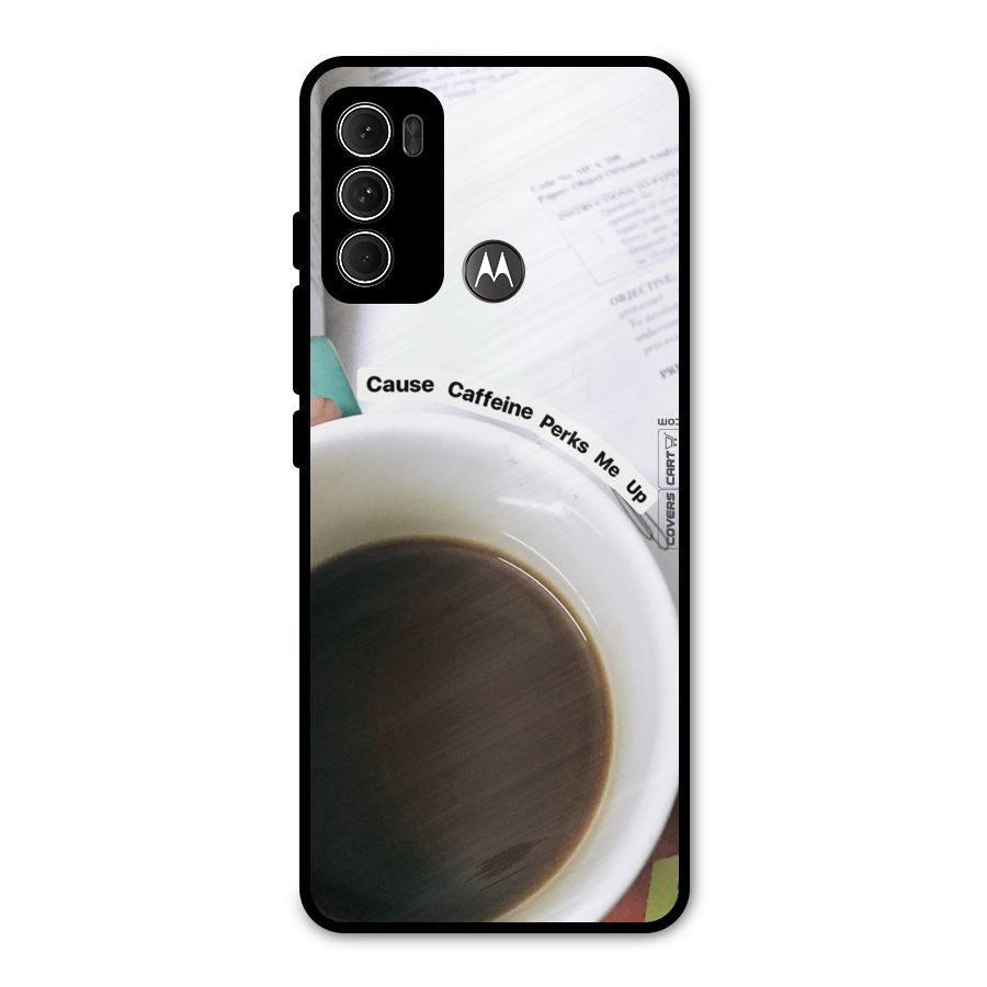 Coffee Perks Metal Back Case for Moto G60