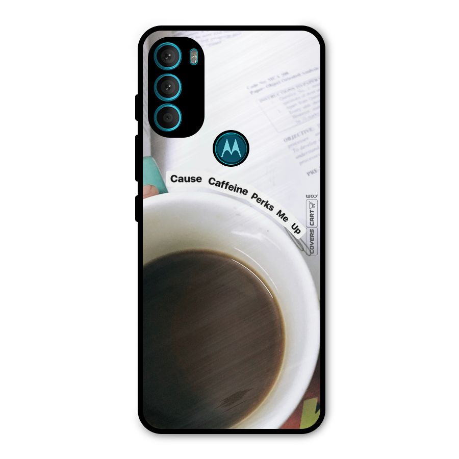 Coffee Perks Metal Back Case for Moto G71 5G
