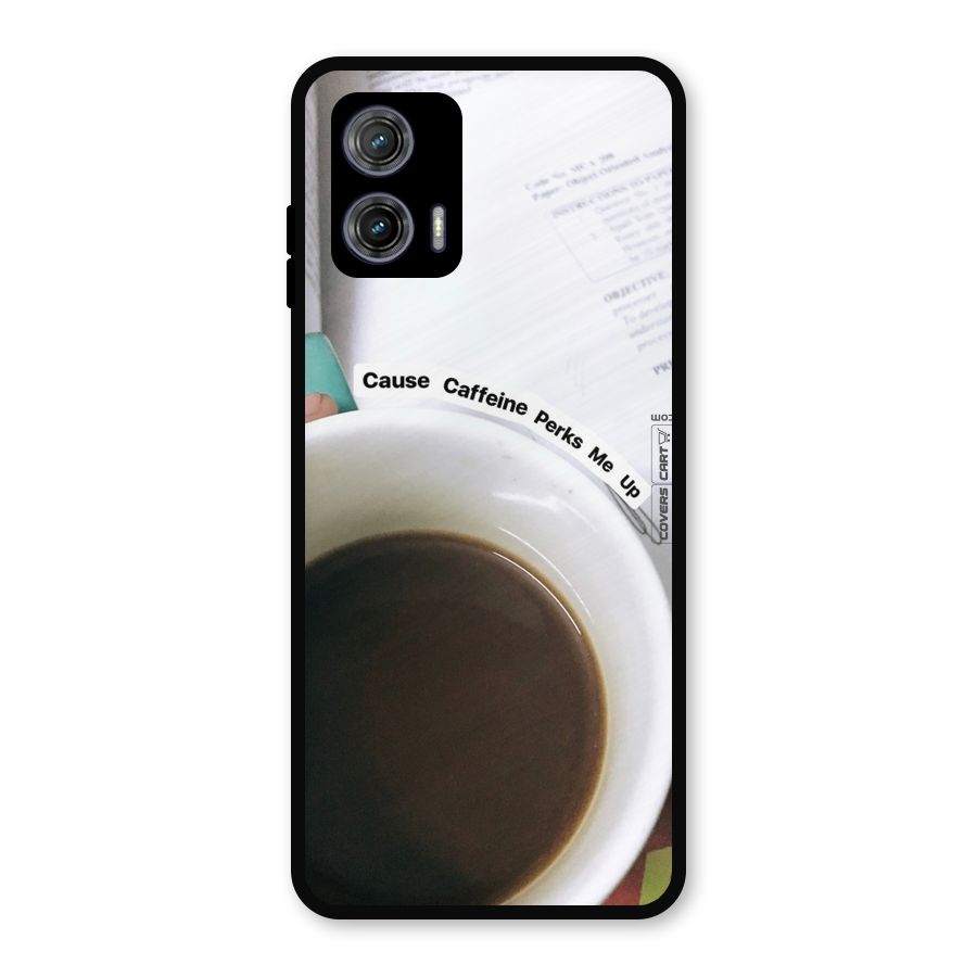 Coffee Perks Metal Back Case for Moto G73