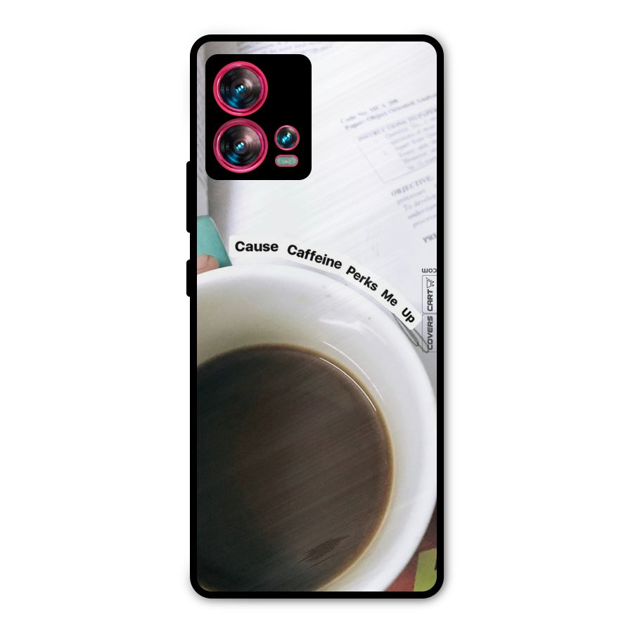 Coffee Perks Metal Back Case for Motorola Edge 30 Fusion