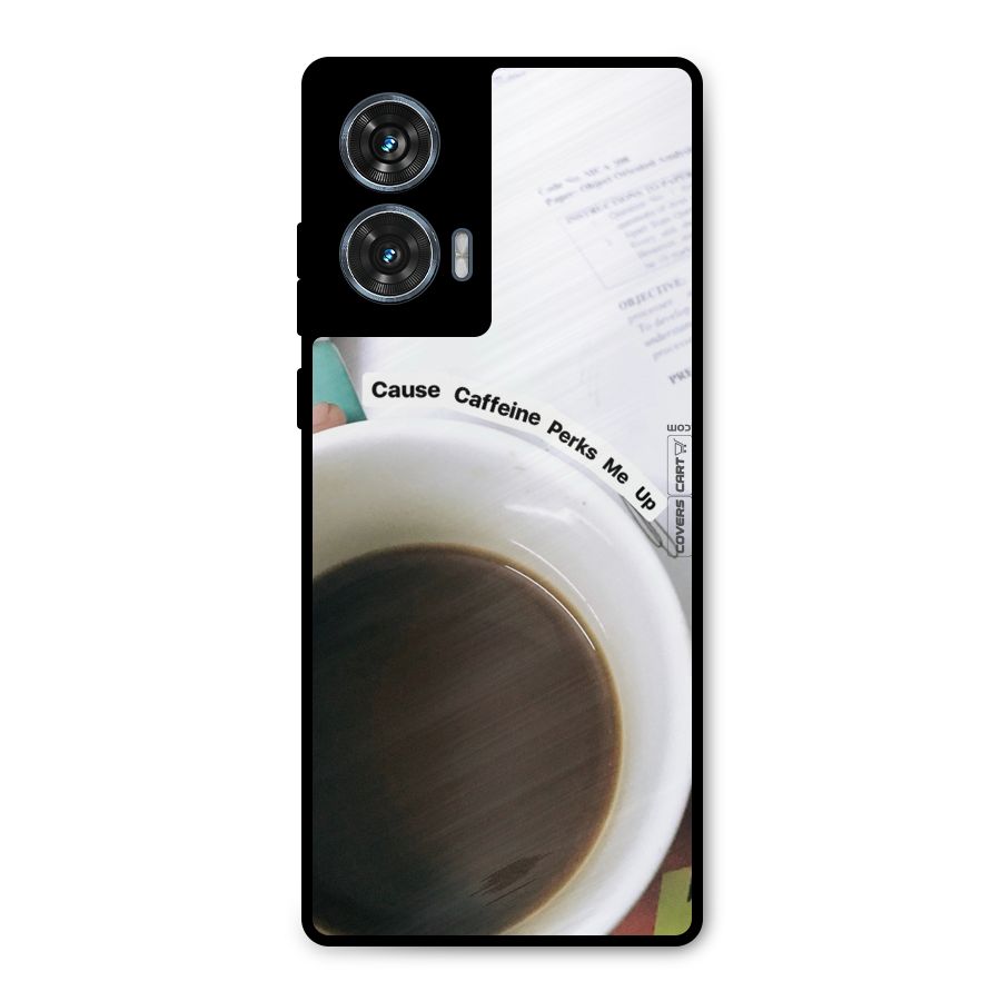 Coffee Perks Metal Back Case for Motorola Edge 50 Fusion