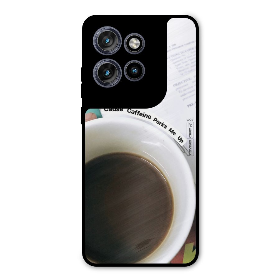 Coffee Perks Metal Back Case for Motorola Edge 50 Neo