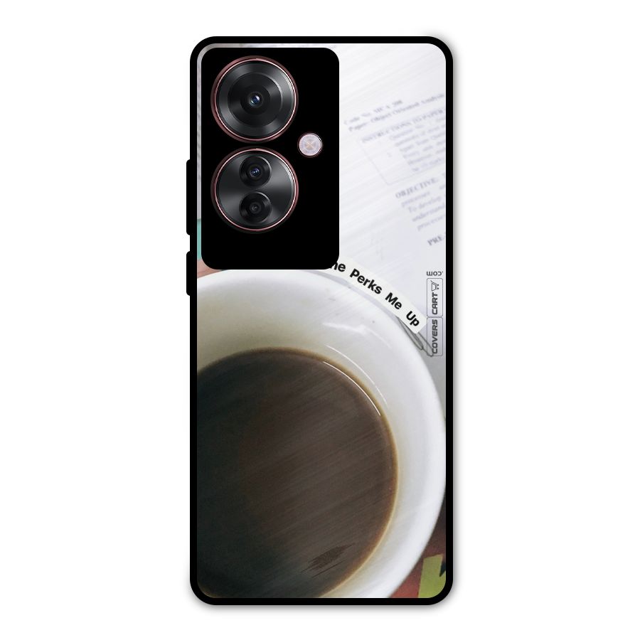 Coffee Perks Metal Back Case for Oppo F25 Pro