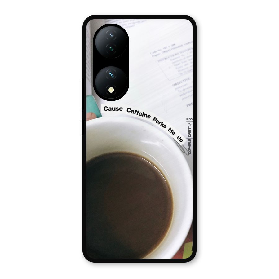 Coffee Perks Metal Back Case for Vivo T2