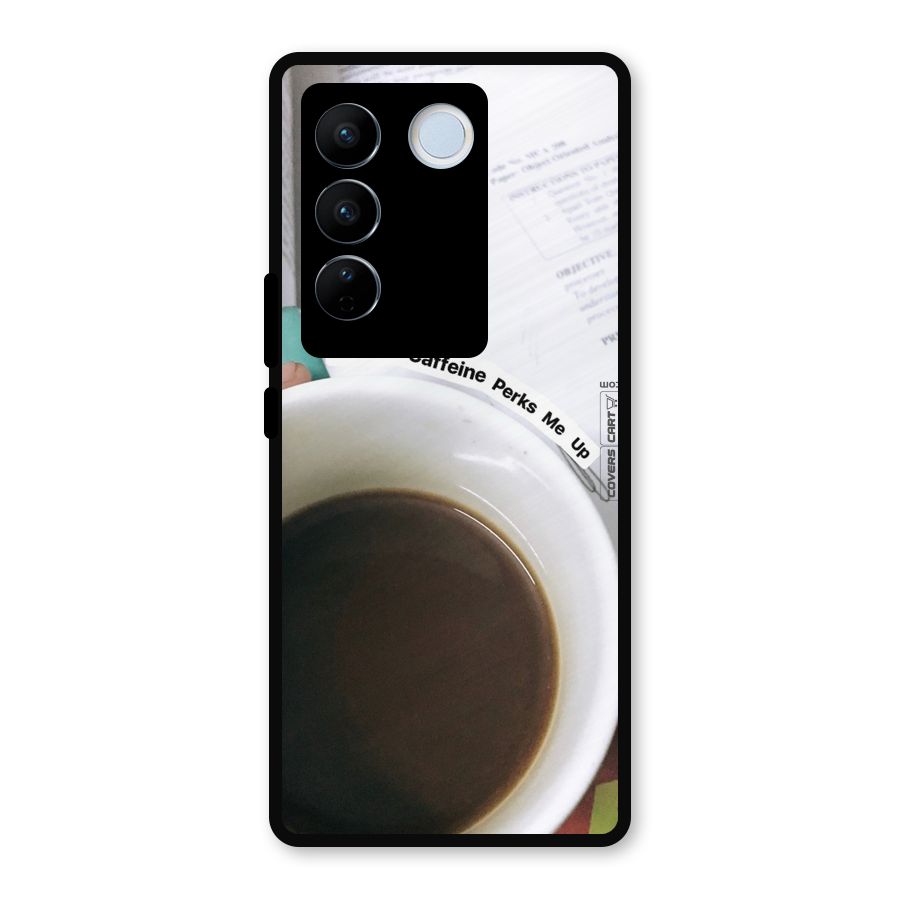 Coffee Perks Metal Back Case for Vivo V27