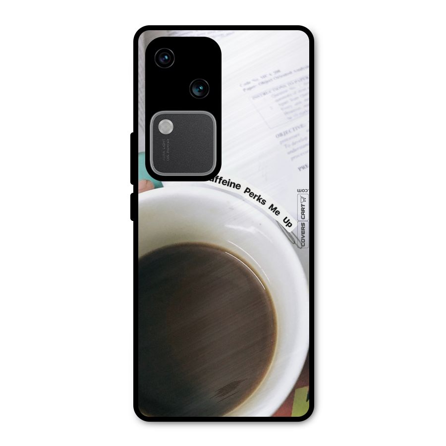 Coffee Perks Metal Back Case for Vivo V30