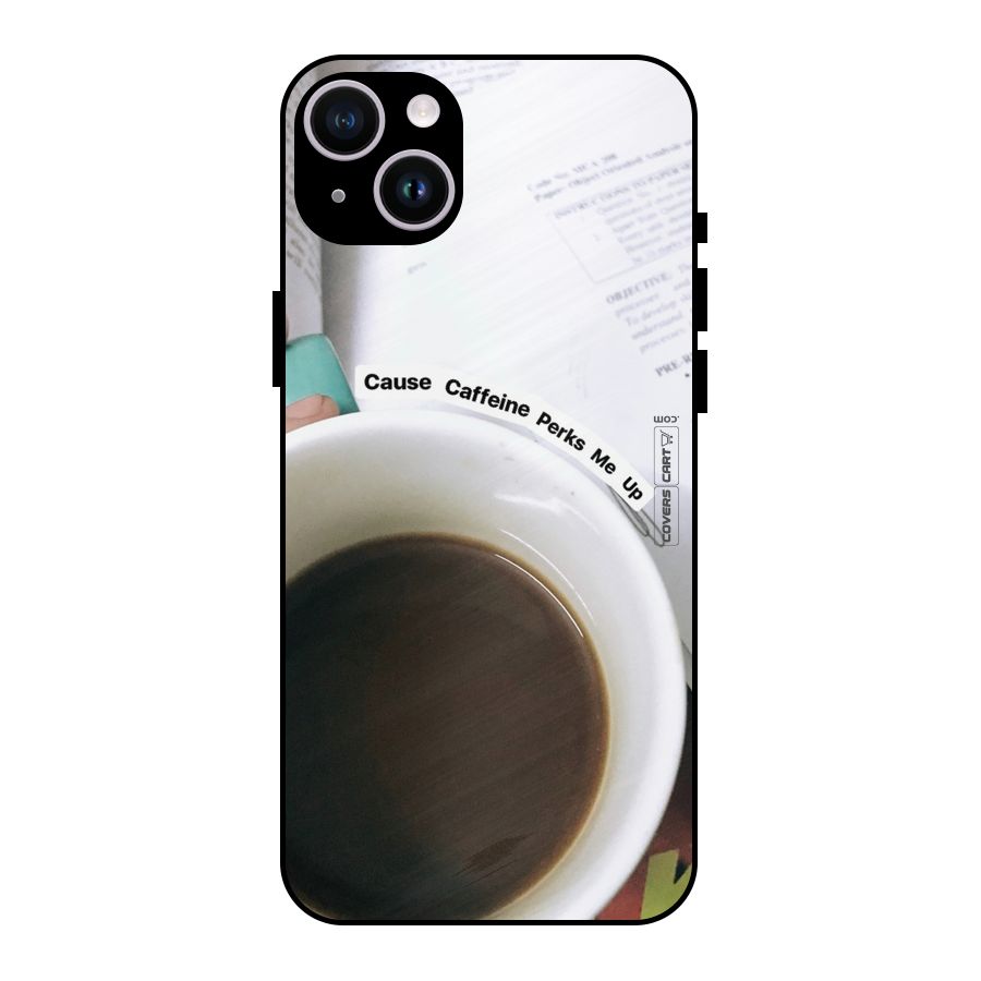 Coffee Perks Metal Back Case for iPhone 14 Plus