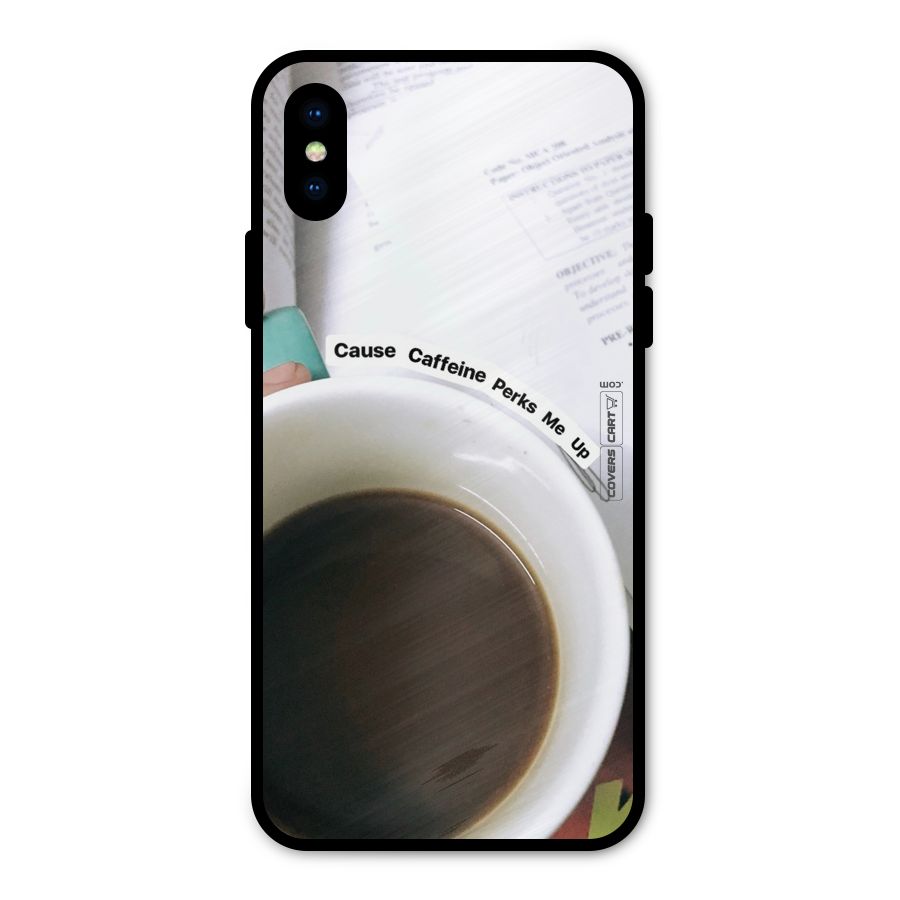 Coffee Perks Metal Back Case for iPhone X