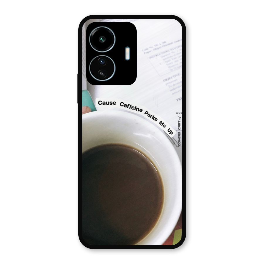 Coffee Perks Metal Back Case for vivo iQOO Z6 Lite 5G
