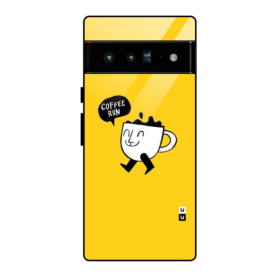 Coffee Run Glass Back Case for Google Pixel 6 Pro