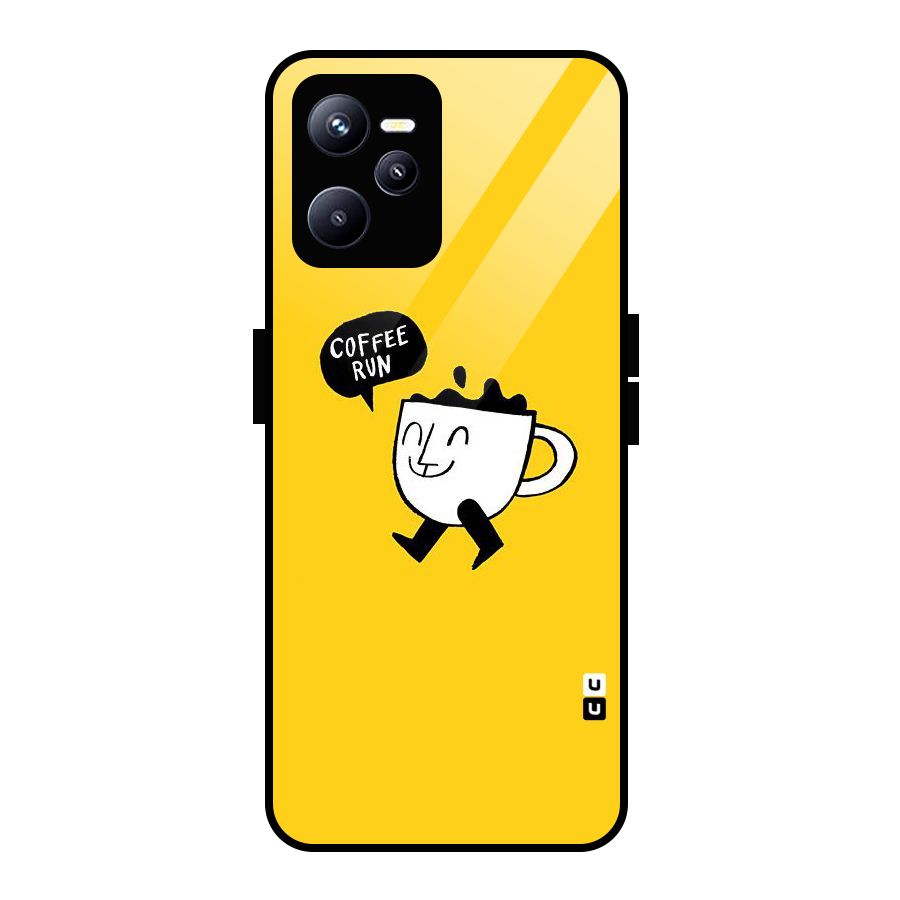 Coffee Run Glass Back Case for Realme C35