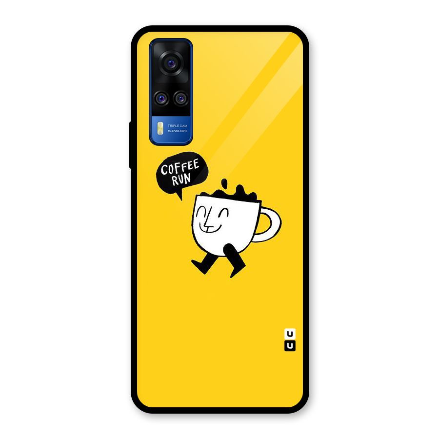 Coffee Run Glass Back Case for Vivo Y31