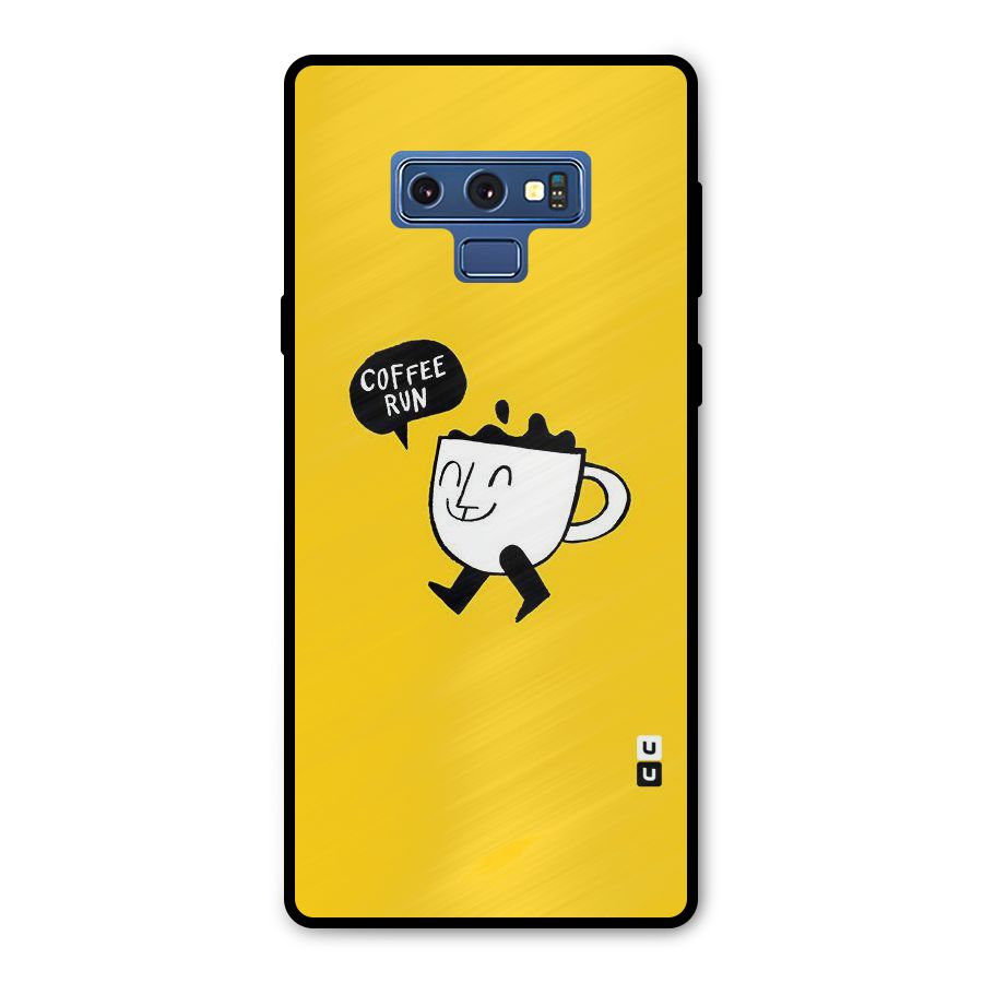 Coffee Run Metal Back Case for Galaxy Note 9