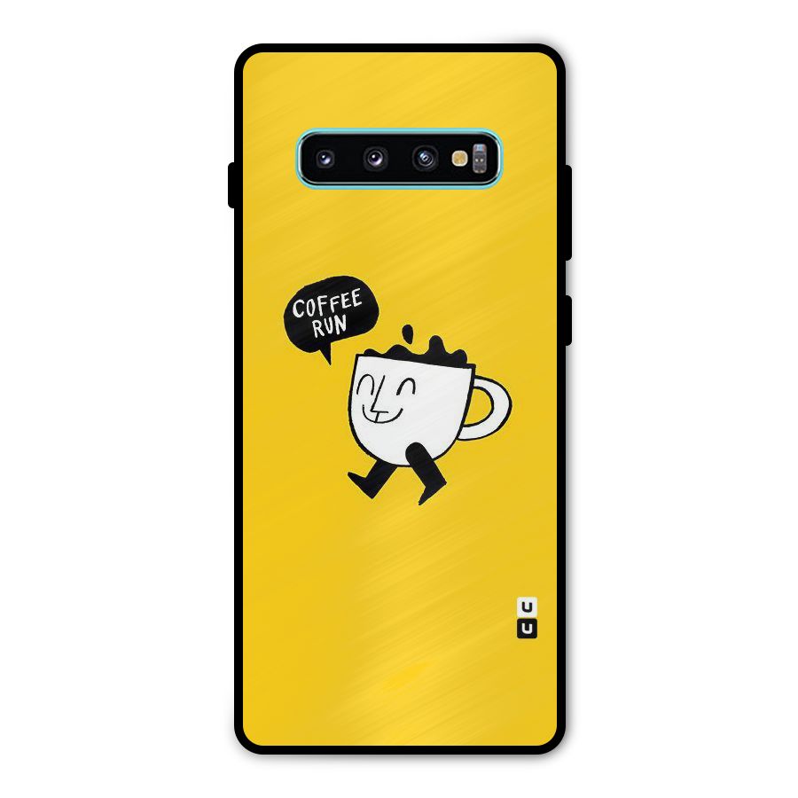 Coffee Run Metal Back Case for Galaxy S10 Plus