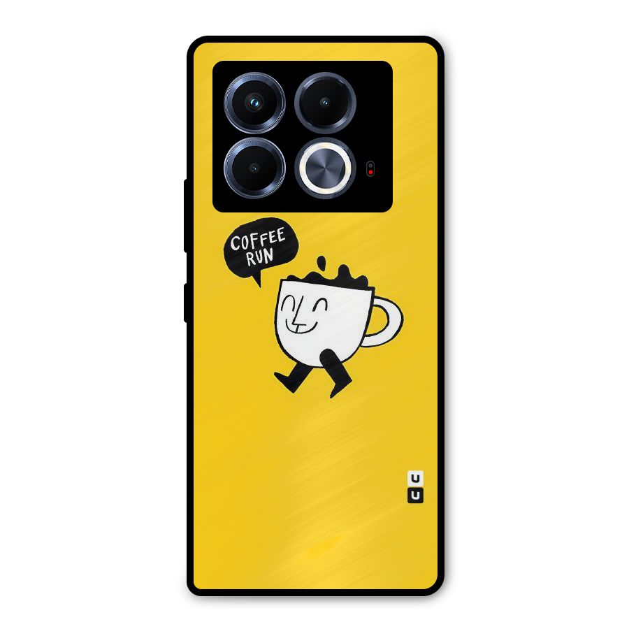 Coffee Run Metal Back Case for Infinix Note 40 5G