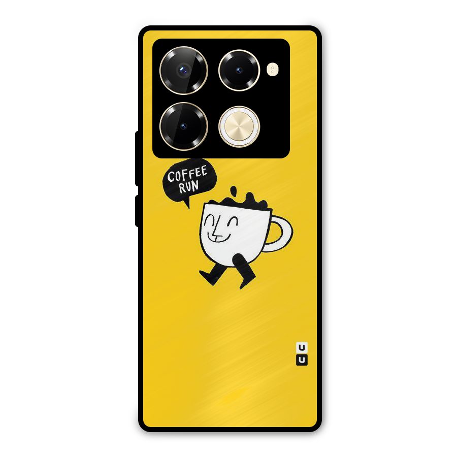 Coffee Run Metal Back Case for Infinix Note 40 Pro Plus
