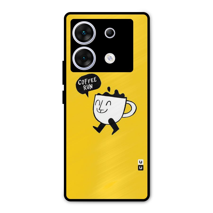 Coffee Run Metal Back Case for Infinix Zero 30 5G