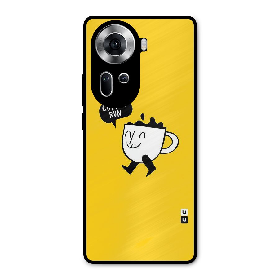 Coffee Run Metal Back Case for Oppo Reno11 5G