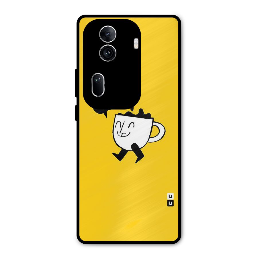 Coffee Run Metal Back Case for Oppo Reno11 Pro 5G