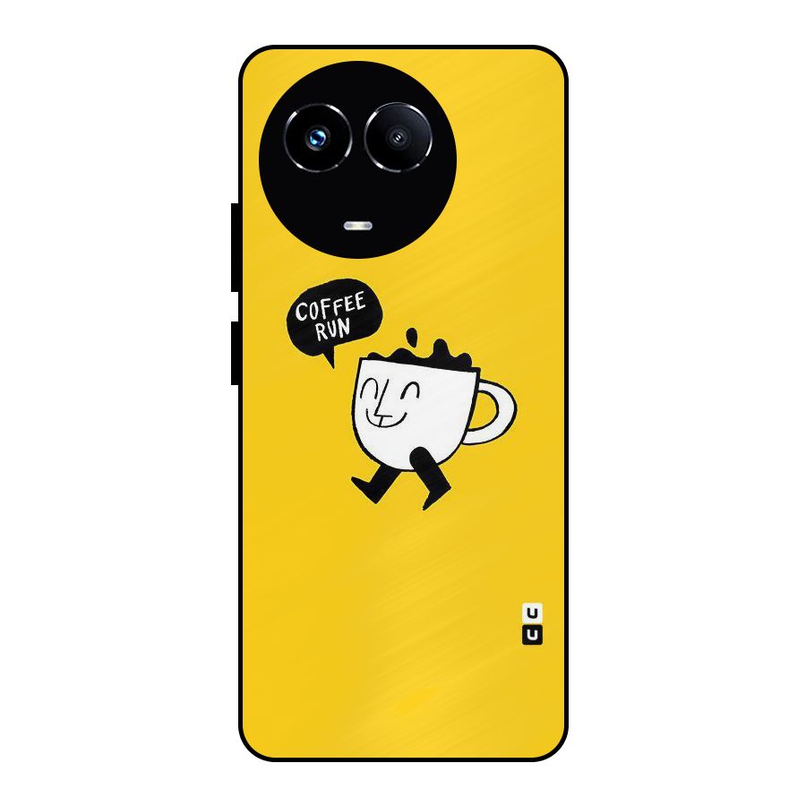 Coffee Run Metal Back Case for Realme 11X