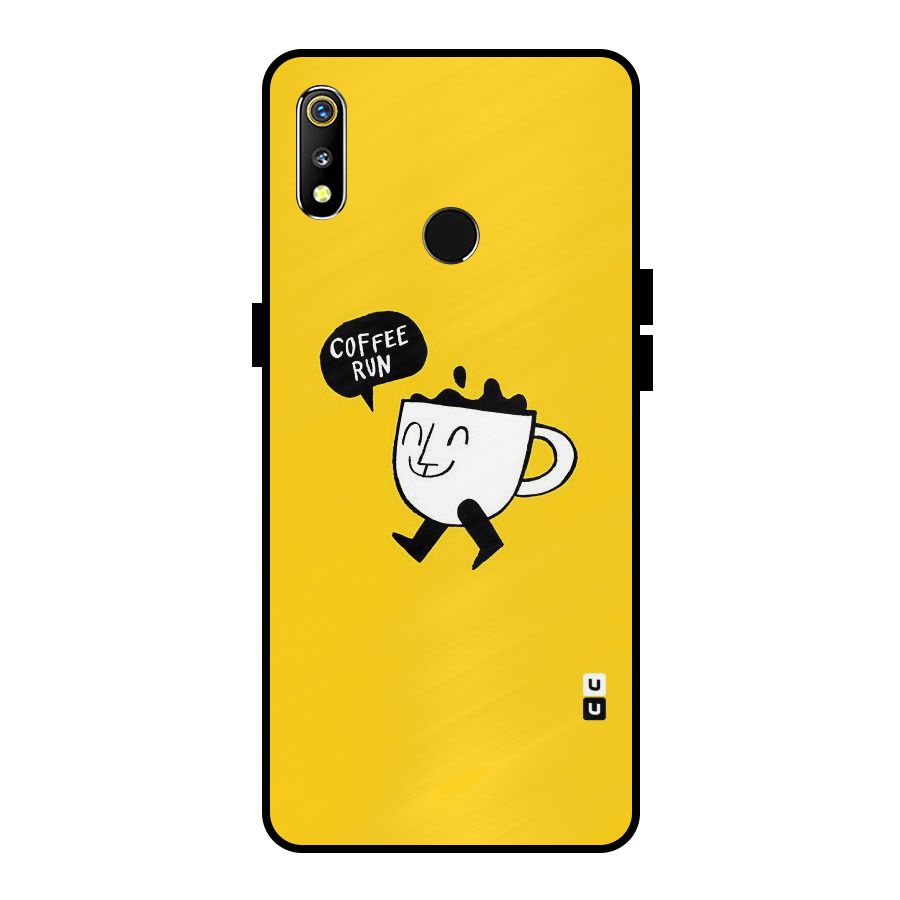 Coffee Run Metal Back Case for Realme 3