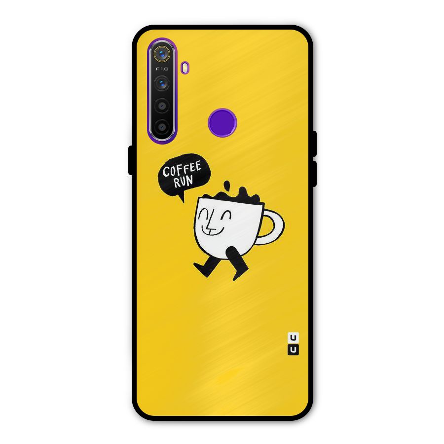Coffee Run Metal Back Case for Realme 5i
