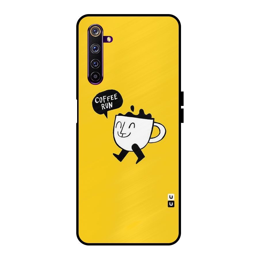 Coffee Run Metal Back Case for Realme 6 Pro